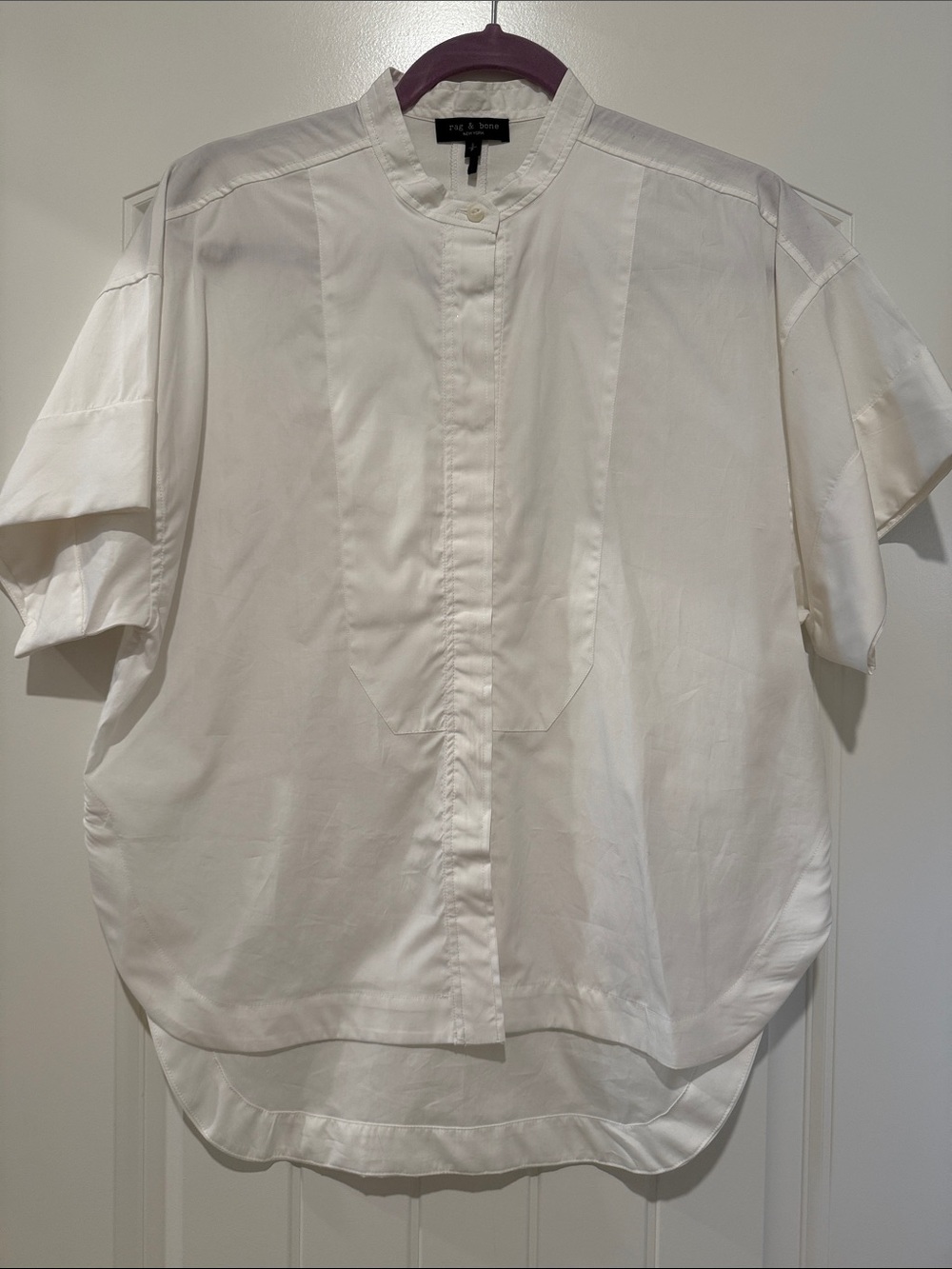 NWOT rag & bone White Oversized Cotton Popover Shirt Small - Picture 2 of 7